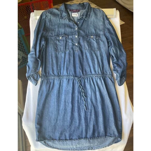 Gloria Vanderbilt Women’s 3/4 Sleeve Knee Length Soft Denim Dress size M, Blue - Picture 13 of 13